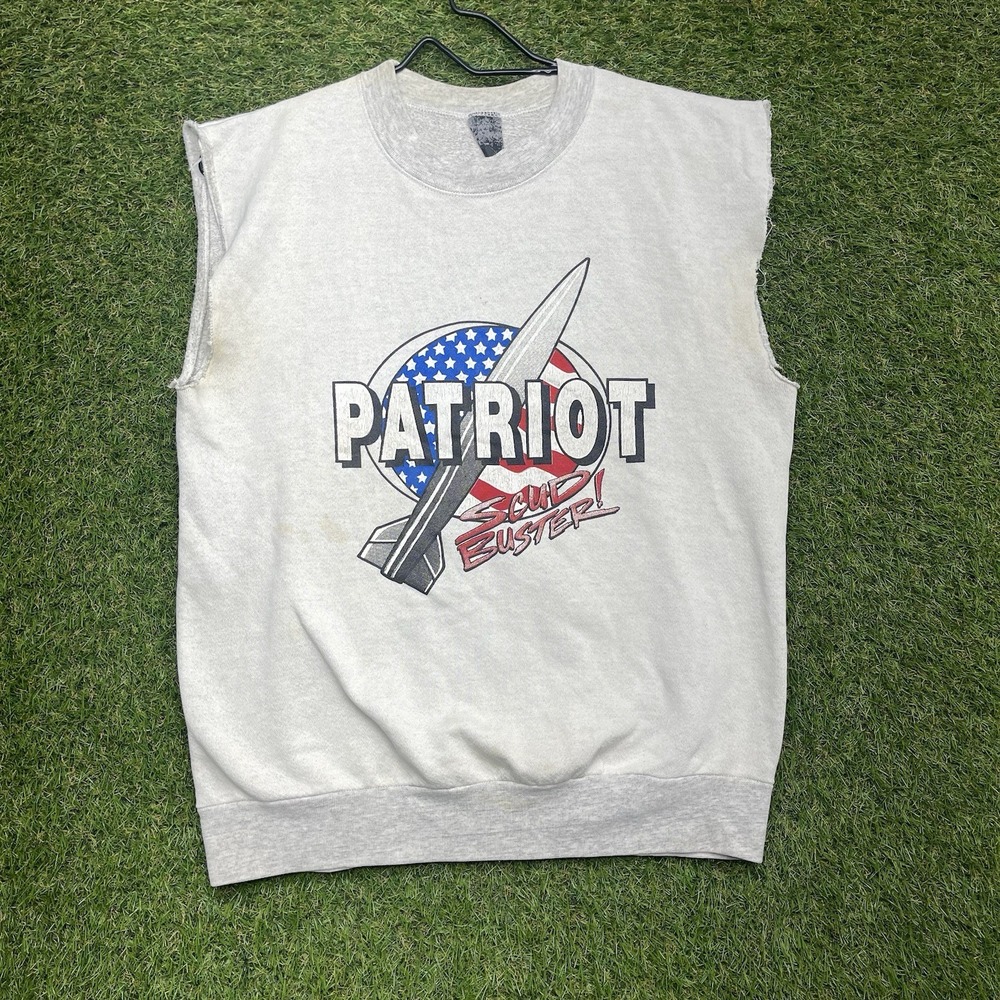 Vintage Patriot Scud Buster Sweatshirt Mens Medium Operation Desert Storm USA